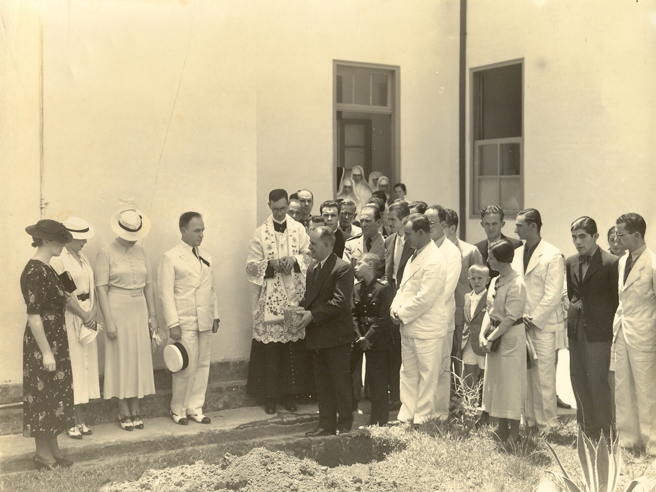 Lançamento da pedra fundamental da Maternidade da Santa Casa de Misericórdia